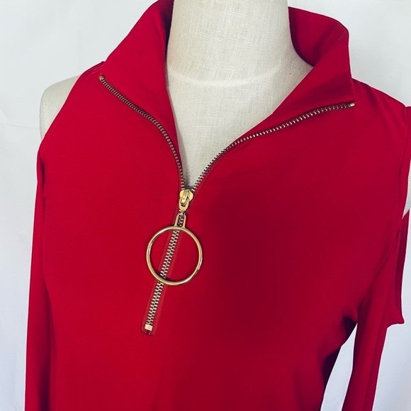 Red Zippered Women's Dress MSK Womens M - Picture 3 of 11